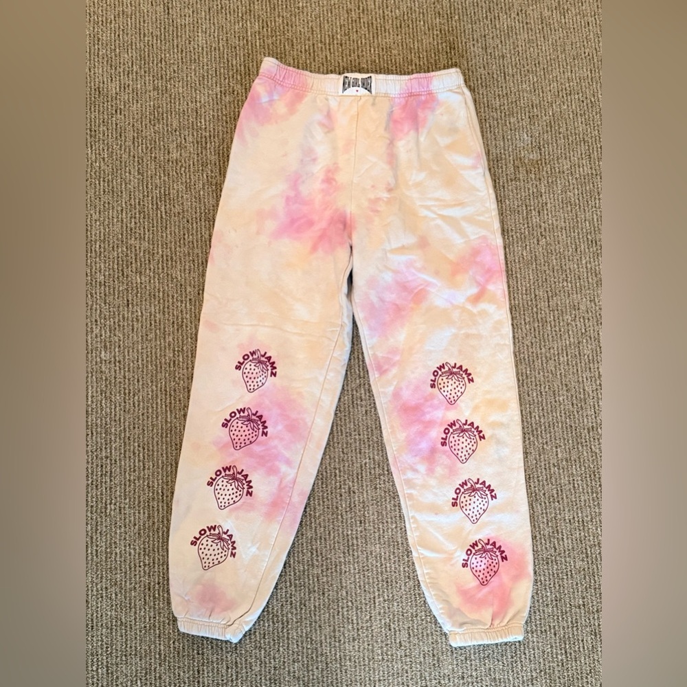 New Girl Order Strawberry Tie-Dye Joggers Size 12